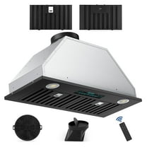900 CFM Range Hood Insert 30 inch, Ducted/Ductless Convertible Duct , Stainless Steel Vent Range Hoods