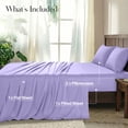 thumbnail image 2 of Lux Decor&nbsp;Twin&nbsp;Bed Sheets - 4 Piece Ultra-Soft Microfiber&nbsp;Sheets Set, Deep Pocket Fitted Sheet, Flat Sheet & 2 Pillowcases, Breathable Hotel Luxury, OEKO-TEX Certified, Lavender, 2 of 10