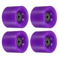 thumbnail image 1 of Unique Bargains Roues de Longboard 60 mm avec Roulements ABEC-9 Roues de Rue pour Planches à Roulettes Cruiser 80 A, Violet Noir Lot de 4, 1 of 4