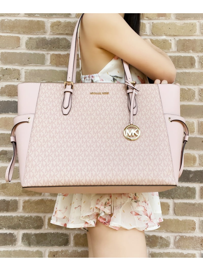 Michael Kors Real Gilly Drawstring Large Top Zip Purse Ballet Pink