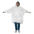 thumbnail image 1 of Sudadera cobija oversize con capucha unitalla y unisex color crema, 1 of 7