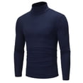 thumbnail image 3 of Hauts Basiques Ajustés Décontractés pour Hommes, Chandail Tricoté Thermique à Col Roulé, 3 of 7