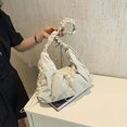 thumbnail image 4 of Bolso plisado con cordón bolso Hobo fruncido de nailon bolso de diseñador para las axilas para mujer, 4 of 9