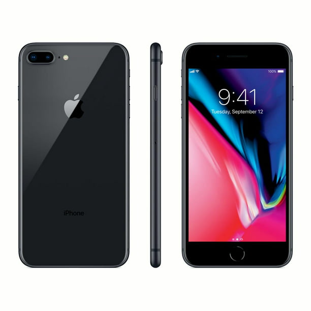 Refurbished Apple iPhone 8 Plus 256GB, Black - Unlocked (B-GRADE