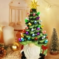 thumbnail image 6 of Lighted Christmas Gnomes Tree, 8 Inch Faceless Old Man Ceramic Christmas Tree, Mini Prelit Hand Painted Christmass Trees That Light Up, DIY Resin Gnomes Ornament for Tabletop Home Room(1pc), 6 of 8