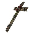 thumbnail image 3 of Rustic Western Faux Wooden Valentine Love Red Roses With Barbed Wires Wall Cross, 3 of 10