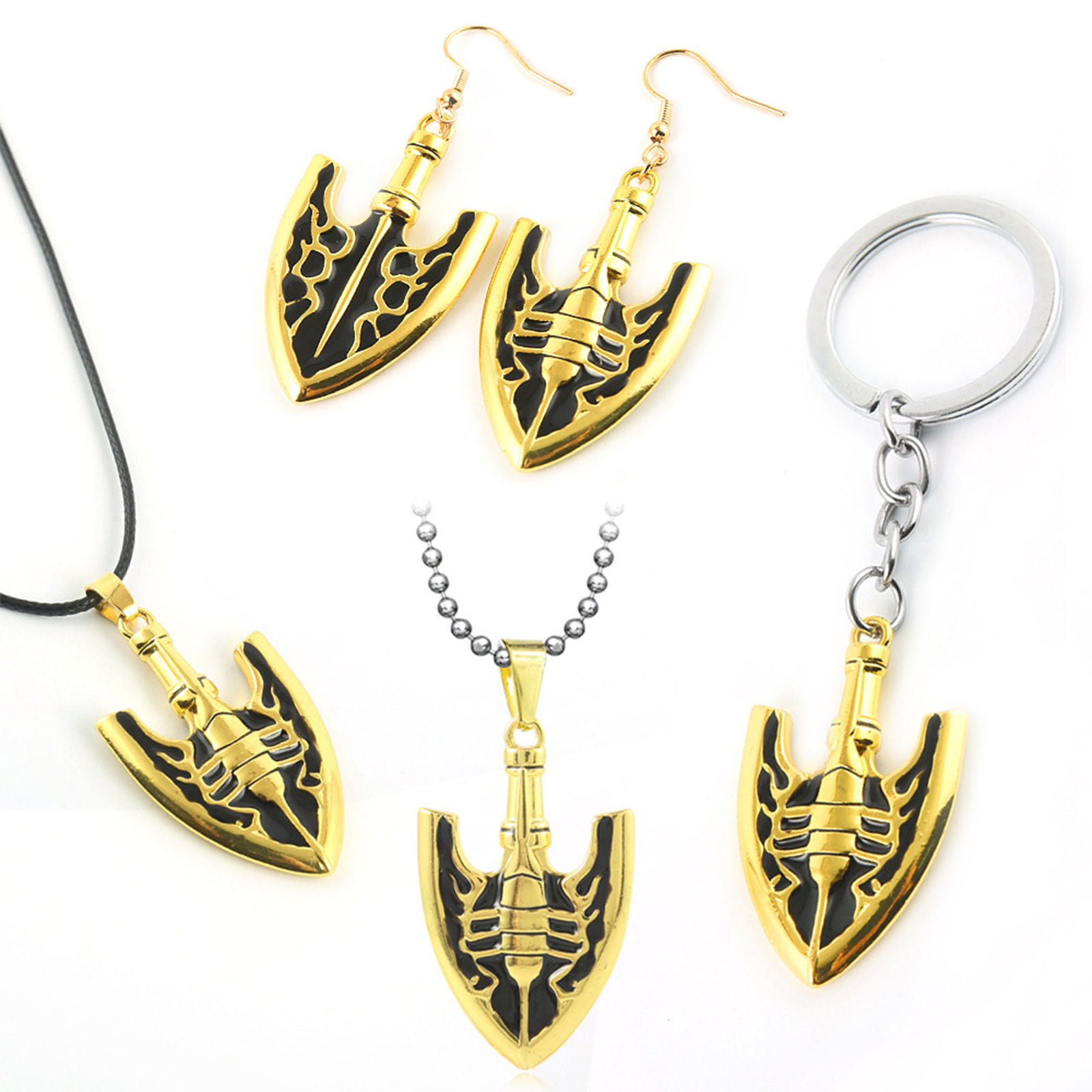 jojo bizarre adventure golden wind necklace jewelry - jojo stand arrow  requiem arrow pendant with gift box, professional quality, for boys girls  (jojo series 3) 2023 - US $7.49