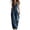 Dark Blue, variant on Kctiaxy Wide Leg Jeans for Women V Neck Button Tank Jumpsuit Solid Fashion Summer Casual Denim Pants