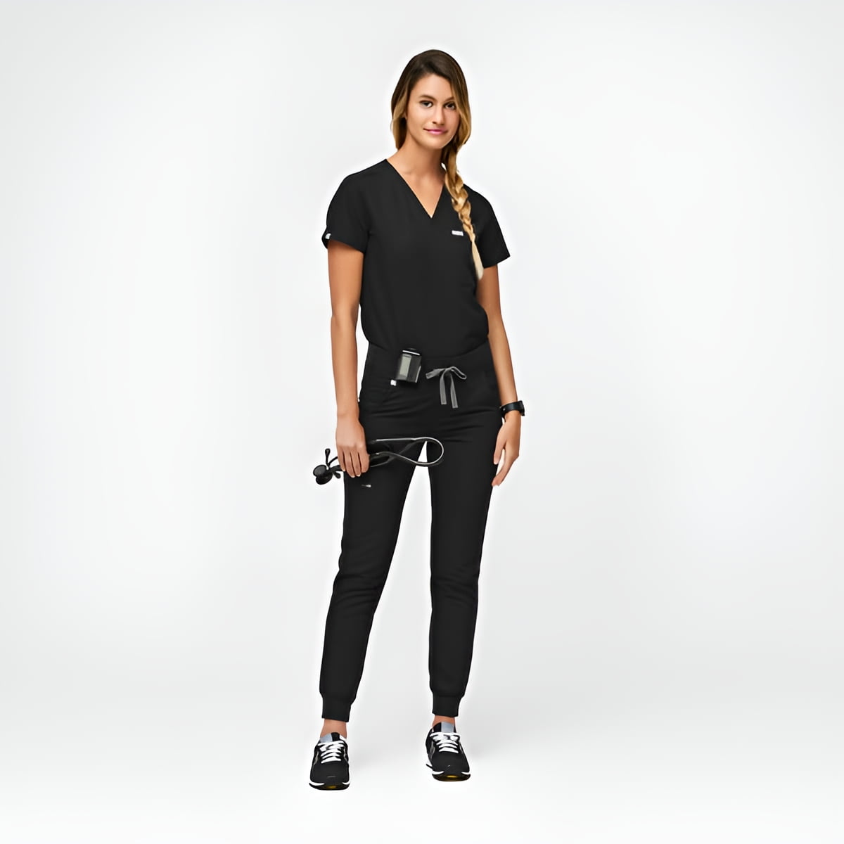 Figs Womens Zamora 2.0 Jogger Scrub Pants - Black - Walmart.com