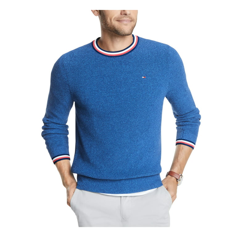 labyrint Smigre melodisk TOMMY HILFIGER Mens Blue Long Sleeve Crew Neck Classic Fit Knit Pullover  Sweater XXL - Walmart.com