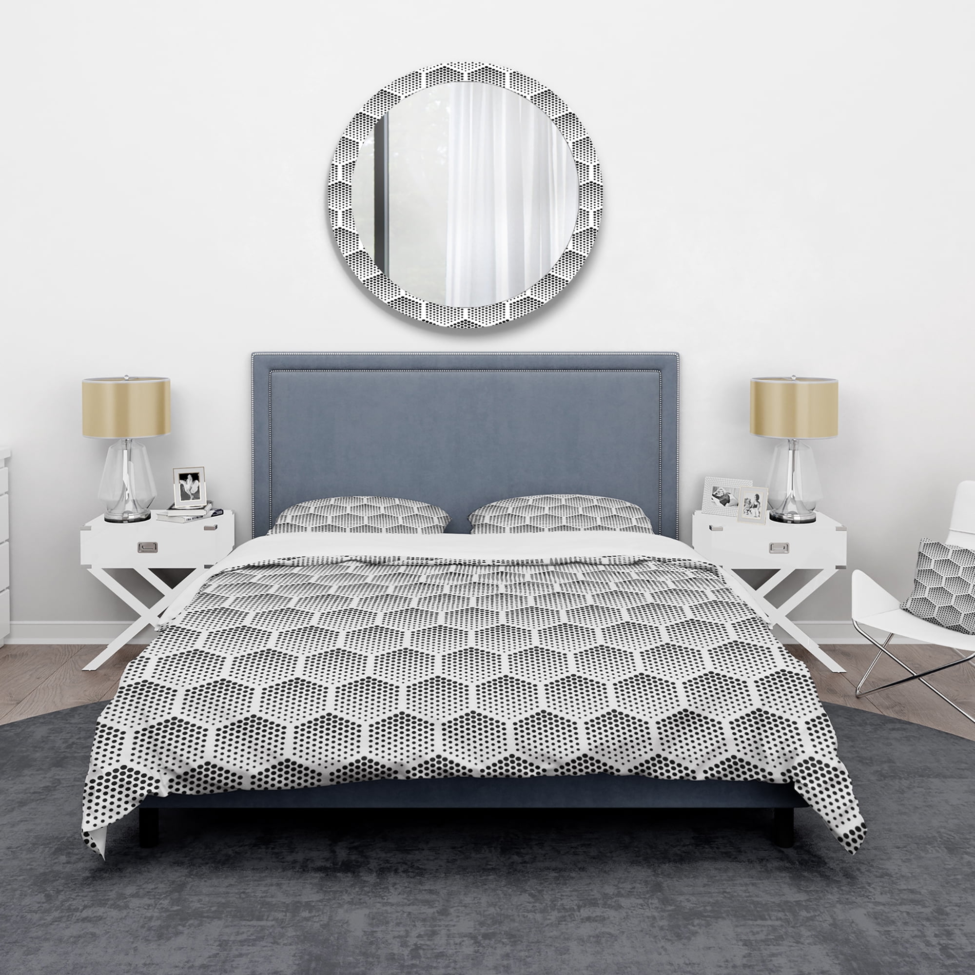 Designart 'Halftone Pattern' Modern Duvet Cover Set