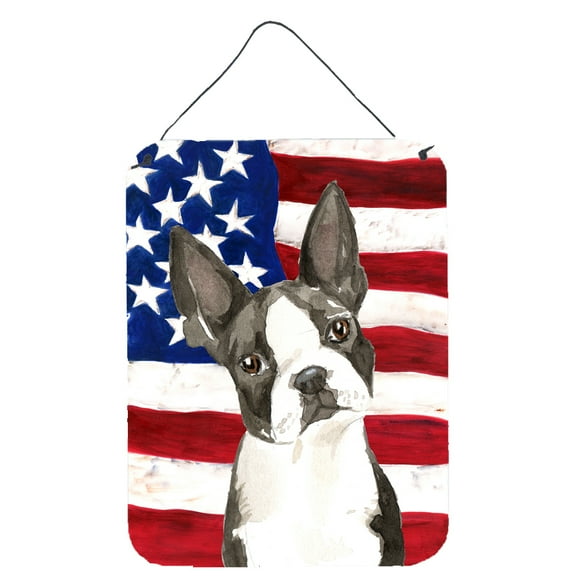 Patriotic USA Boston Terrier Wall or Door Hanging Prints