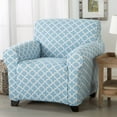 thumbnail image 5 of Home Fashion Designs  Brenna Collection Trellis Print Stretch Form-Fitted Chair Slipcover, 5 of 5