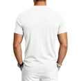 thumbnail image 6 of Men Summer Outdoor Sports Leisure Fitness Round Neck Short Sleeve T Shirt Running Athletic T-Shirts Short Sleeve Gym Tops XXL White Men's Short Sleeved T Shirt, 6 of 9