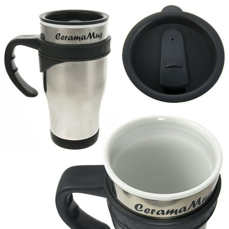 2 Ceramamugs Ceramic Lined Stainless Steel 12oz Travel ...