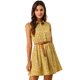 thumbnail image 1 of Día de San Patricio Vestido Sin Mangas Con Cinturón Estampado Por Encima De La Rodilla Con Media Tapeta Para Mujer Amarillo S, 1 of 6