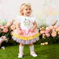 thumbnail image 2 of Gaexia Easter Cartoon Print Toddler Girls Party Dress Short Sleeve for Holiday Celebration, 2 of 6