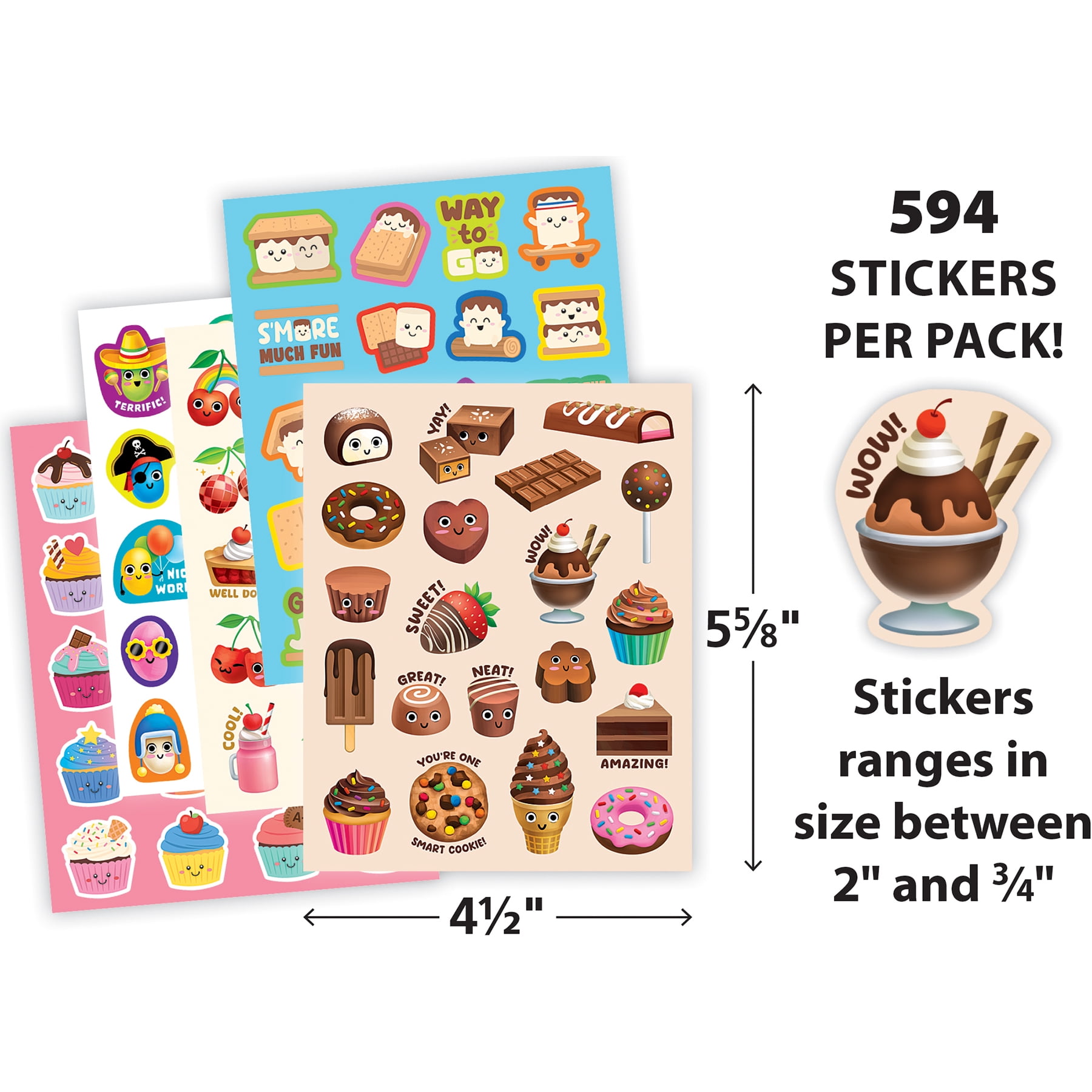 Teacher Created Resources Sweet Treats Smelly Stickers, 594 Stickers