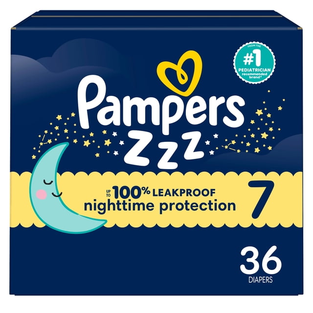 ZZZ Overnight Diapers, Size 7 (41+ lbs), Nighttime Protection Disposable Baby Diaper