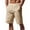 Khaki, variant on Shorts Men Cotton Linen Board Bermuda Casual 7 Inch Summer Gray Solid Mens Shorts M