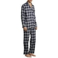 thumbnail image 3 of Hanes Men's and Big Men’s 100% Cotton Flannel Pajama Set, 2-Piece, Sizes S-5XL, 3 of 7