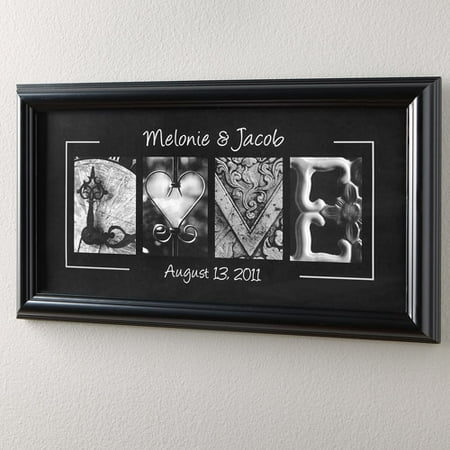 Personalized "Love" Framed Print with Date