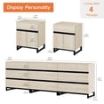 thumbnail image 2 of WAMPAT Dresser and Nightstand Set of 3, 94.5 Inches Dresser with 6 Drawers, 2 Nightstand with Drawer and Cabinet for Bedroom, Bedroom Furniture Set, Light Oak, 2 of 14