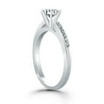thumbnail image 3 of 14k White Gold Diamond Channel Cathedral Engagement Ring Size 9, 3 of 4