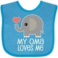 thumbnail image 3 of Inktastic My Oma Loves Me Grandchild Boys or Girls Baby Bib, 3 of 4