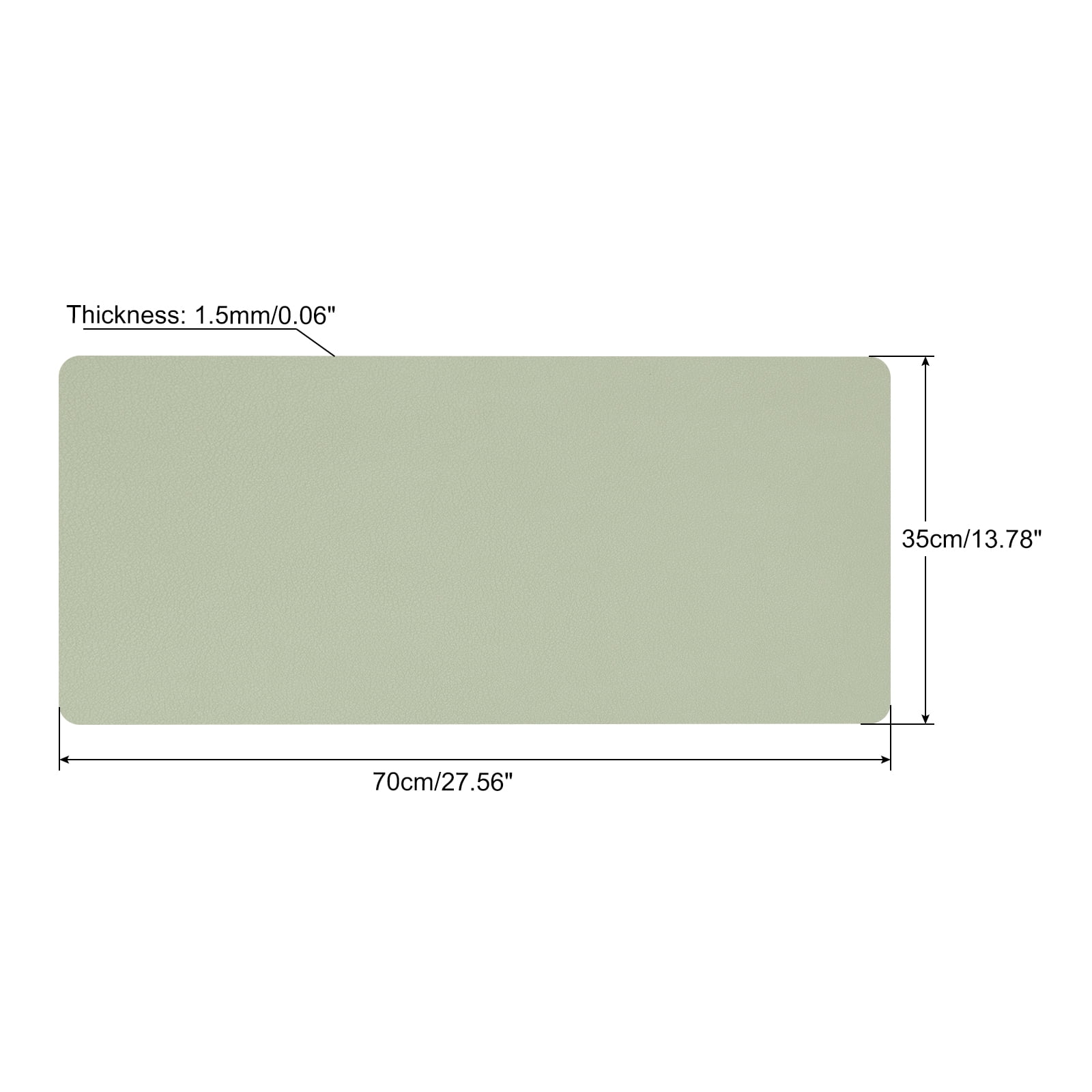 Unique Bargains Desk Mat Protector Non-Slip Mouse Pad for Office Home Green 35x70
