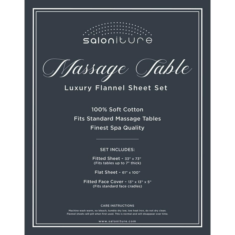 Massage Sheet Set - Includes: Fitted, Flat and Cradle Sheets - Cotton Flannel - Dark Chocolate Massage Sheet Set - Includes: Fitted, Flat and Cradle Sheets - Cotton Flannel - Dark Chocolate
