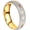 C-Gold, variant on Stainless Steel Ring Emerald Cut Cubic Zirconia Eternity Ring Wedding Band for Women Men Size 6-12
