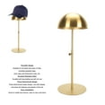 thumbnail image 3 of Adjustable Hat Display Stand, Multifunctional Portable Stainless Steel Hat Rack Stand, Non Slip Stable Vintage Wig Holder Display for Helmet Cap Wig Hat Storage, 3 of 7