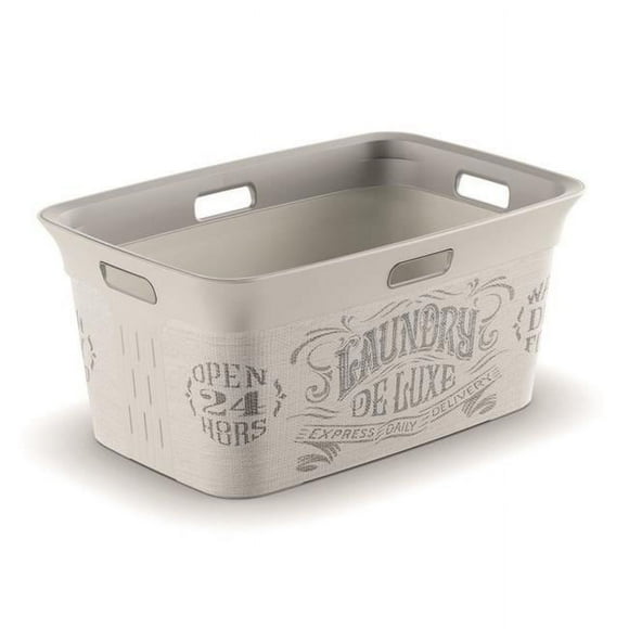 KIS 6405179 Panier à Linge en Plastique 2.168 Pi3, Gris & Blanc - Lot de 4