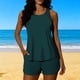 thumbnail image 2 of Conjunto de Bikini de Cintura Alta para las Mujeres Color Sólido sin Espalda Top de Hombro con la Parte Inferior de Corte Alto, Conjunto de Bikini de Corte Alto para las Mujeres, 2 of 7
