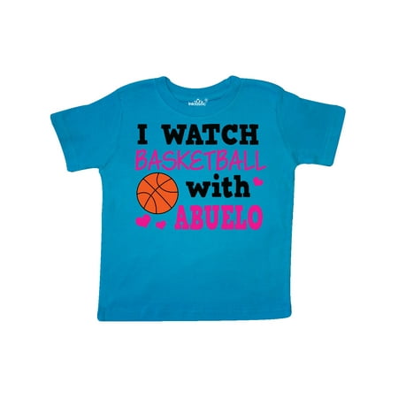 

Inktastic I Watch Basketball with Abuelo Gift Toddler Toddler Girl T-Shirt