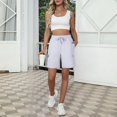 thumbnail image 2 of Women's Hiking Cargo Shorts Lightweight Quick Dry Summer Casual Athletic Shorts Camping Travel Pockets by Yigetop White 2XL, 2 of 7