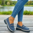 thumbnail image 6 of CHICVOMEY Platform Loafers for Women Slip On Lug Sole Penny Loafers Comfort Faux Suede Casual Shoes for Preppy Style Office and Everyday Wear, 6 of 9