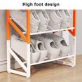thumbnail image 4 of Qocolhg 4-Tier Shoe Rack Shoe Organizer, Sturdy Shoe Rack for Closet & front Door Entrance Entryway with Spacious Top and Strong Metal Shelves Industrial Style Free Standing Storage Shelves, Orange, 4 of 8