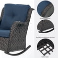 thumbnail image 5 of Giantfurnni Wicker Patio Rocking Chairs Set of 2,High Back Rocking Chair with Cushions, Patio Rocker Chair Set for Porch,Blacony,Yard, 5 of 9