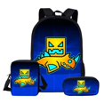 thumbnail image 3 of Cartoon School Bags Set Geometry Dash Student Book Bag Primary School Backpack For Girls Boys Kids Backpacks Children Schoolbag, 3 of 4