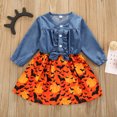 thumbnail image 2 of De Vestido vaquero con estampado de princesa para Halloween para niñas pequeñas, 2 of 9