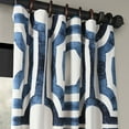 thumbnail image 3 of Mecca Blue Printed Cotton Curtain (1 Panel), Mecca Blue, 50W X 108L, 3 of 6