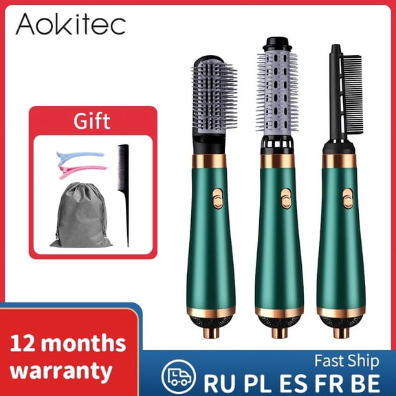 New 3 In 1 Hair Dryer Brush Volumizer Hot Air Brush 3 Modes Hair Straightener Comb Curler Hairdryer Brush For Hair Give Gifts