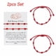 thumbnail image 3 of Cadena 2 Amistad Tejido de Pulsera Ajustable Tarjeta Pareja Papel Rojo Pulseras, 3 of 8