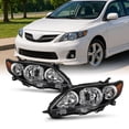 thumbnail image 6 of AKKON - For Black Bezel 2011-2013 Toyota Corolla Headlights Front Lamps Direct Replacement Left + Right Pair, 6 of 6