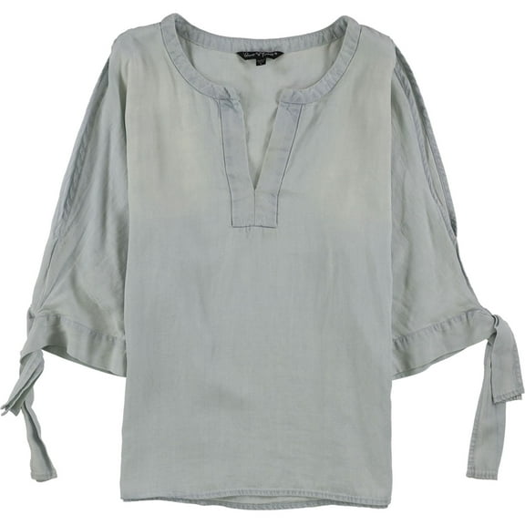 Velvet Heart Womens Mylee Split-Sleeve Pullover Blouse, Blue, Large