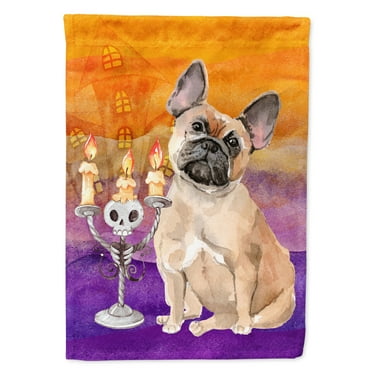Hallween Fawn French Bulldog Flag Canvas House Size