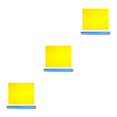 thumbnail image 2 of Kearding Juego de rodillo práctico e higiénico resistente a los arañazos amplia aplicación antiadherente ecológico amarillo azul Type1 NO1, 2 of 6