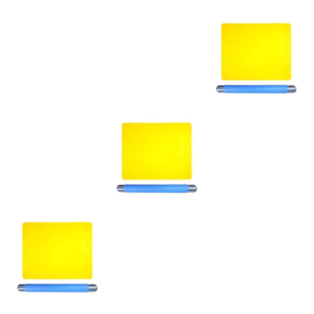 Cateissary Rodillo Fácil De Limpiar Recubrimiento Antiadherente Práctico Juego De Rodillo Práctico E Higiénico Amarillo Azul Type1 NO1